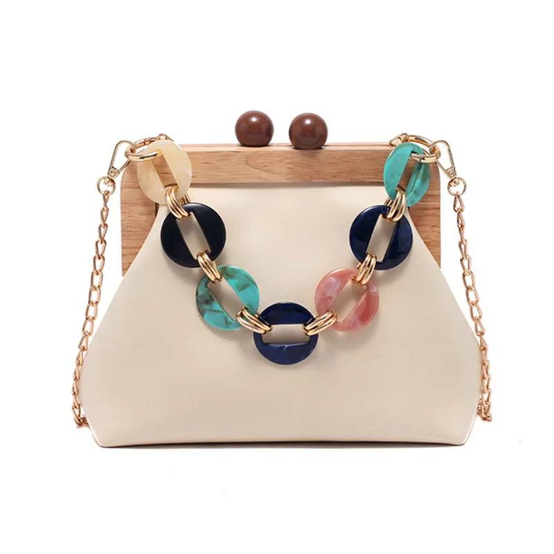 

Luxury Designer Acrylic Chain Women Shoulder Crossbody Bags Fashion Handbag Evening Clutches Ladies Messenger Bag Female Purse