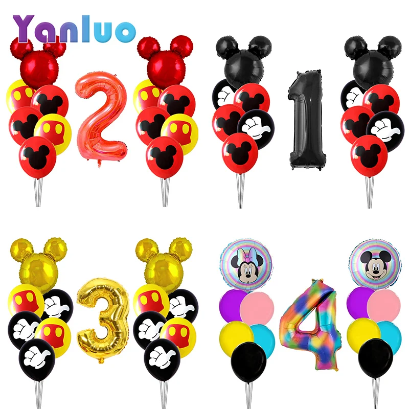 Meyella Tigre activación Juego de globos de helio de Mickey Mouse, decoración de fiesta de  cumpleaños para niños, Baby Shower, juguetes para niños, 1 juego -  AliExpress