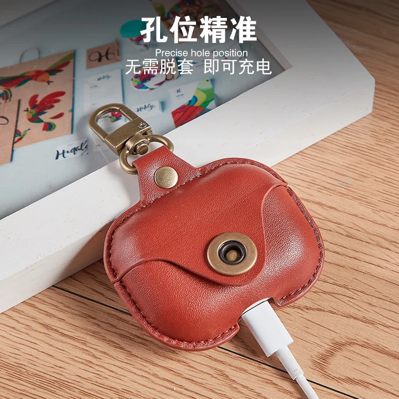 Luxury Fashion genuine cow leather Case For airpods Pro Headphone Case Accessories Earphone Bags Funda For Airpods Pro