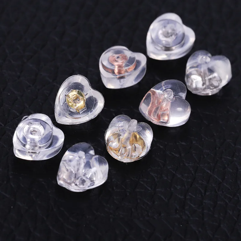  Clear Earring Back 4 mm Flower Silicone Clear Earring