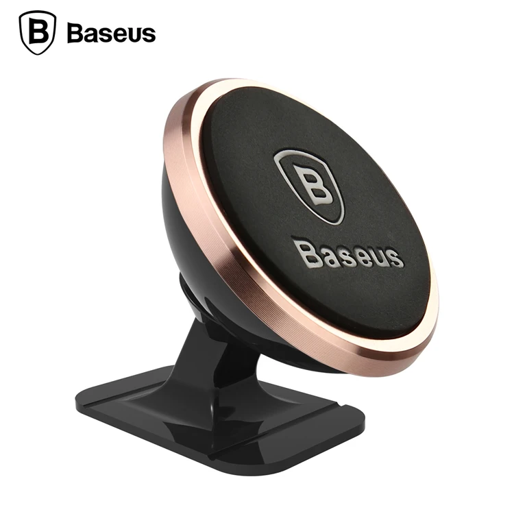 Baseus Универсальный Магнитный автомобильная подставка для телефона для iPhone 11 магнитное крепление круглый 360 ° автомобильный держатель телефона держатель для мобильного телефона, держатель для мобильного телефона - Цвет: rose