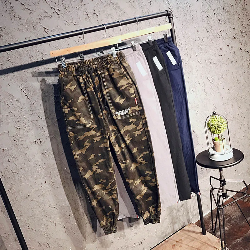 

Guapai Gray 088-k654-p50 100% Cotton Autumn Clothing New Style Large Size Casual Pants MEN'S Trousers