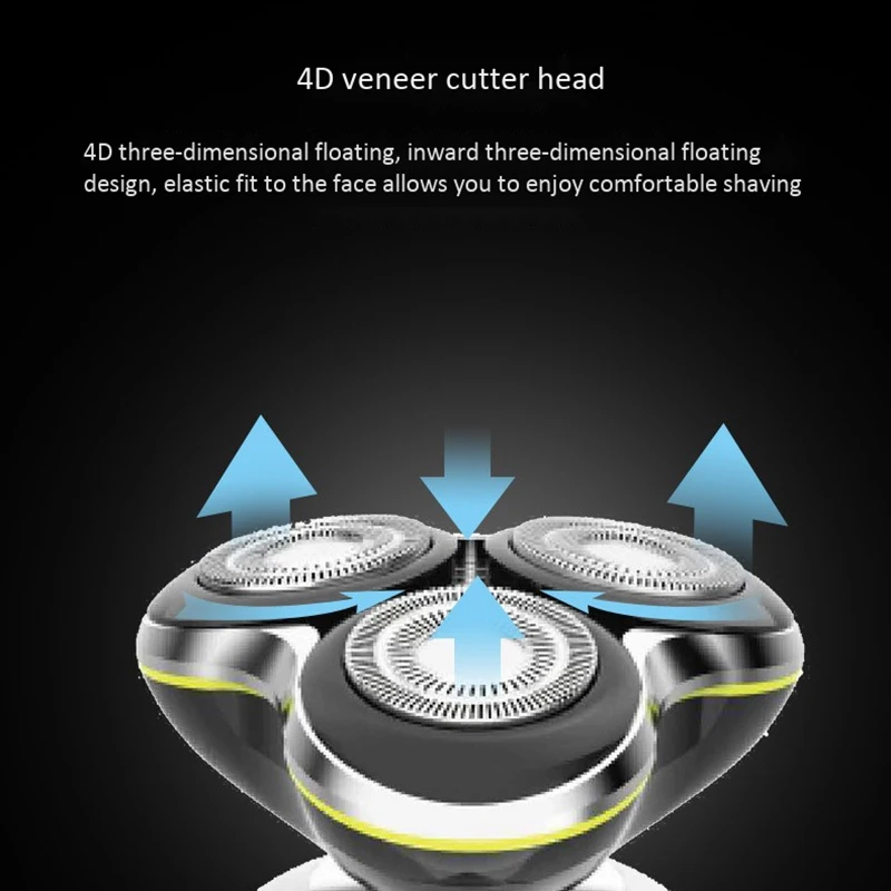 VGR V-308 электробритва 4D плавающая бритва USB Перезаряжаемый многофункциональный триммер для бороды