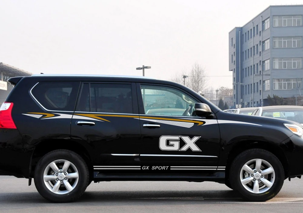 2 шт. автомобильные наклейки DIY для Lexus RX 300 330 GX 400 460 NX LX длинные полосы Авто Светоотражающие Водонепроницаемые Наклейки тюнинг автомобильные аксессуары
