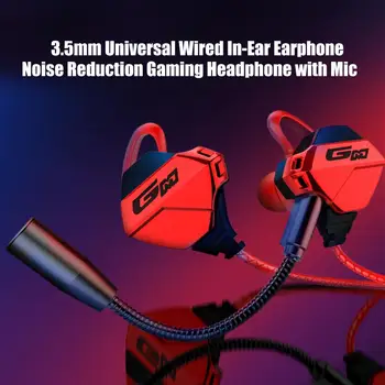 

3.5mm Universal Wired In-Ear Earphone Noise Reduction Gaming Headphone with Mic