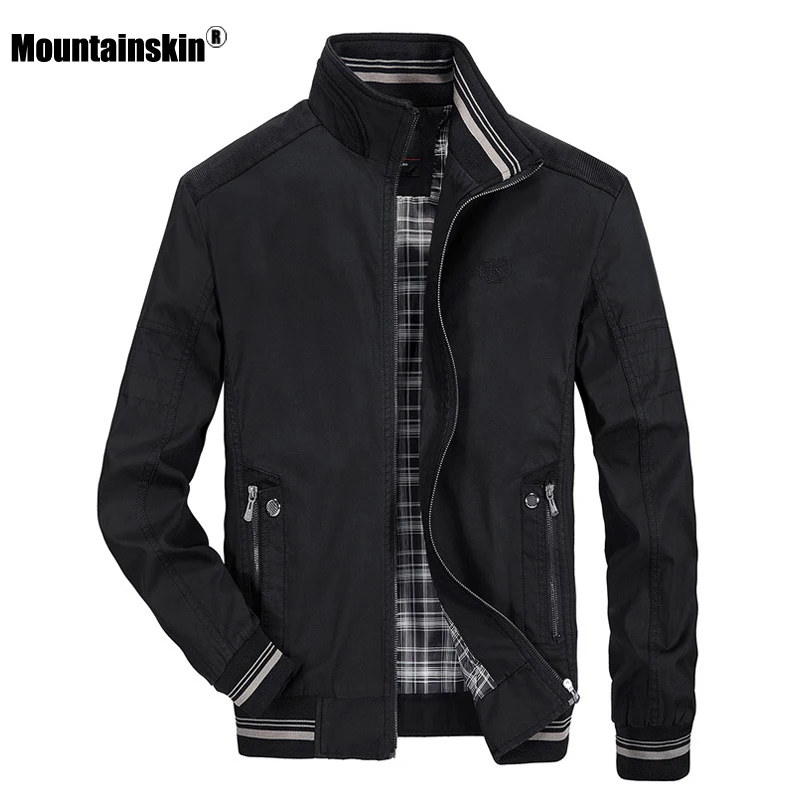 

Mountainskin Spring Autumn Casual Solid Fashion Slim Bomber Jacket Men Overcoat New Arrival Baseball Men's Jacket EU Size MT177