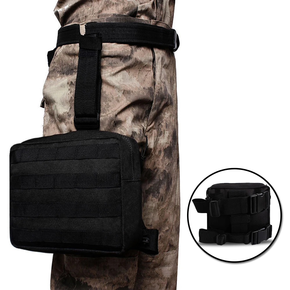 600D наружная тактическая сумка для ног Molle panel Ulitily Сумка EDC журнал для охоты пешего туризма Велоспорт Поясная Сумка для ног
