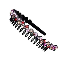 Резинки для волос для девочек; головная повязка для волос; Противоскользящий головной убор с зубами; детская заколка с цветочным принтом; голова маленькой девочки в японском и корейском стиле; Indi