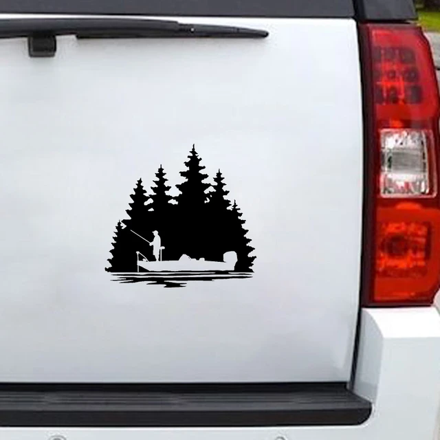 17*16.2cm Bass Fishing Boat Nature Scene Vinyl Decal Sticker Funny Car  Window Bumper Novelty JDM Drift Vinyl Decal Sticker - AliExpress