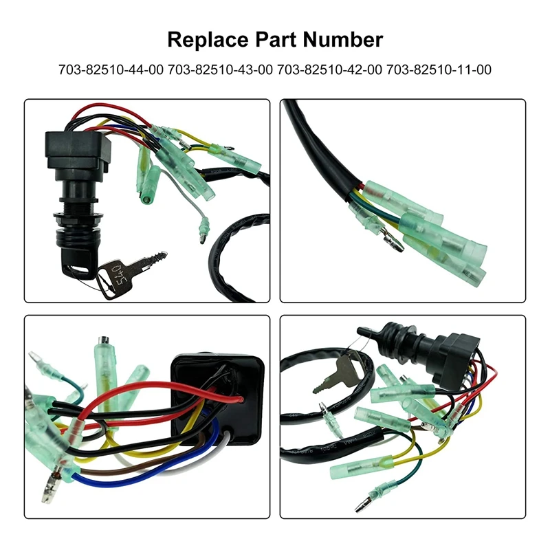 703-82510-44-00/703-82510-43-00 Ignition Switch Key Assy for Yamaha Outboard Motor Control Box /703-82510-42-00