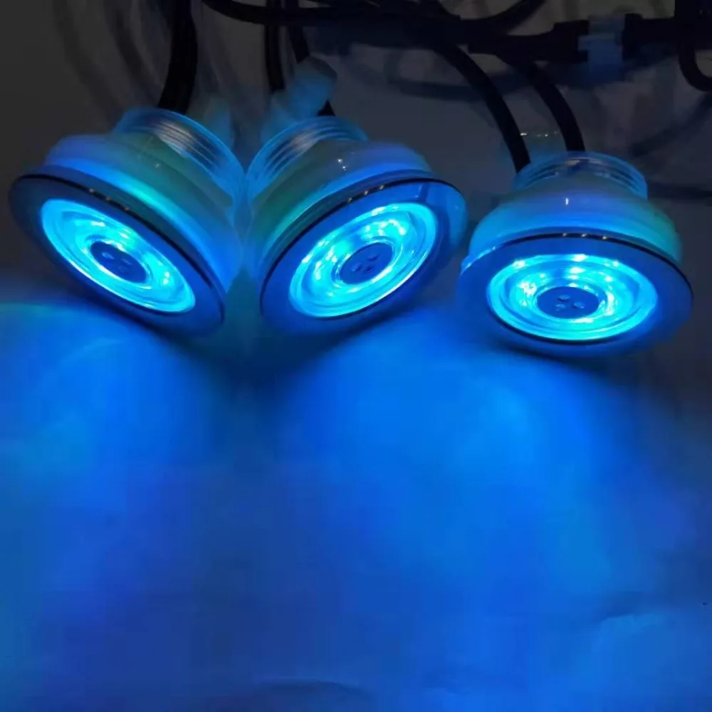 20 штук утопленный водостойкий RGB светодиодный подводный гидромассажная Ванна будут проходить воздушные пузырьки реактивный свет без ручного световой пульт управления Светодиодный воздушный лампа-самолет