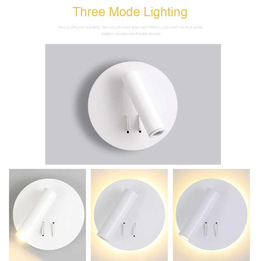 Artpad настенный светильник для помещений, светодиодный, алюминиевый, для чтения, прикроватный, теплый белый, регулируемое, современное бра, Настенные светильники с выключателем
