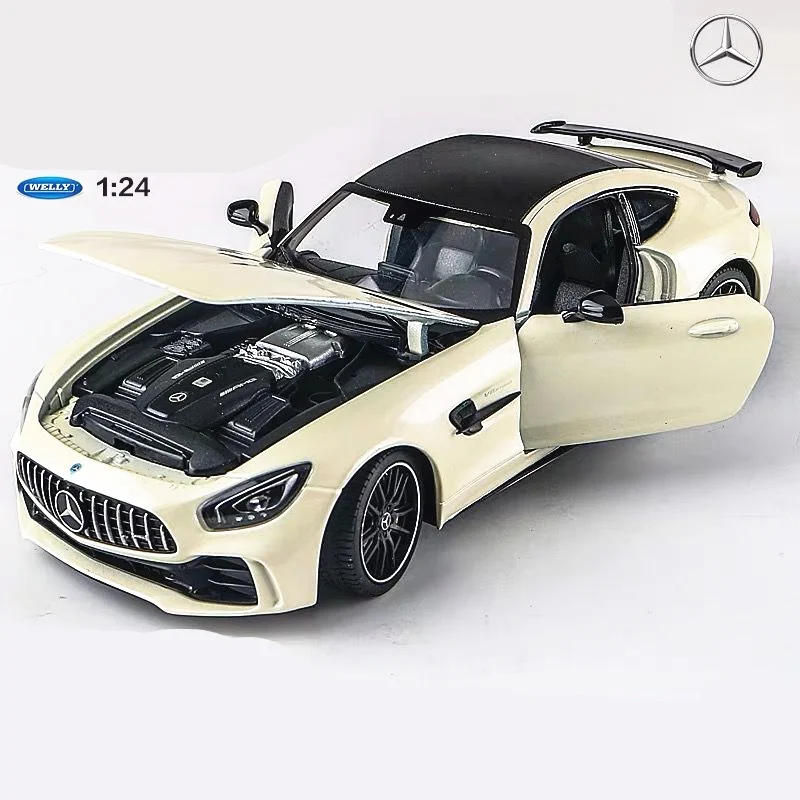Welly 1:24 Mercedes Benz S-CLASS S500 модель автомобиля из сплава моделирование автомобиля украшение коллекция Подарочная игрушка Литье под давлением модель мальчика - Цвет: AMG