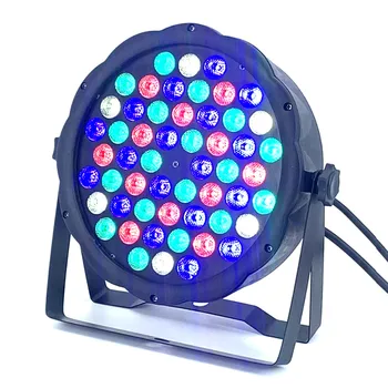 

LED Flat Par 54x3W RGB Color Lighting Bright DMX Controller Strobe For Home Dance Floor DJ Bar Stage Light Effects
