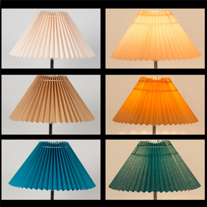 

10pcs Art Deco Pleated Lamp Shades Wall Lamp Chandelier Fabric Lampshade Nordic Style Modern Lamp Cover for Home Decoration