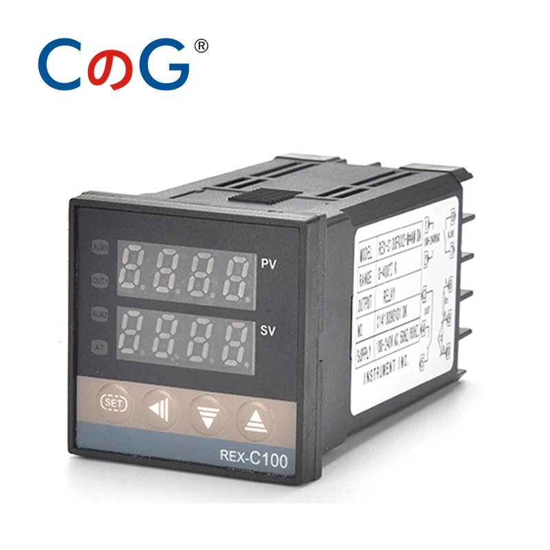 CG REX-C100 Digital PID Temperature Controller Thermostat 40DA SSR Relay K/J Screw M6 1M Thermocouple Probe RKC Heat Sink Set Digital Temperature Controller