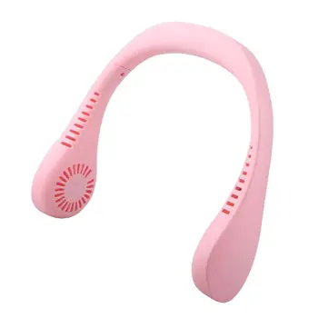 

Neck Hanging Fan 2 in 1 Dual Head Mini Air Cooler Conditioner 3 Speed Adjustable Portable USB Rechargeable for Traveling