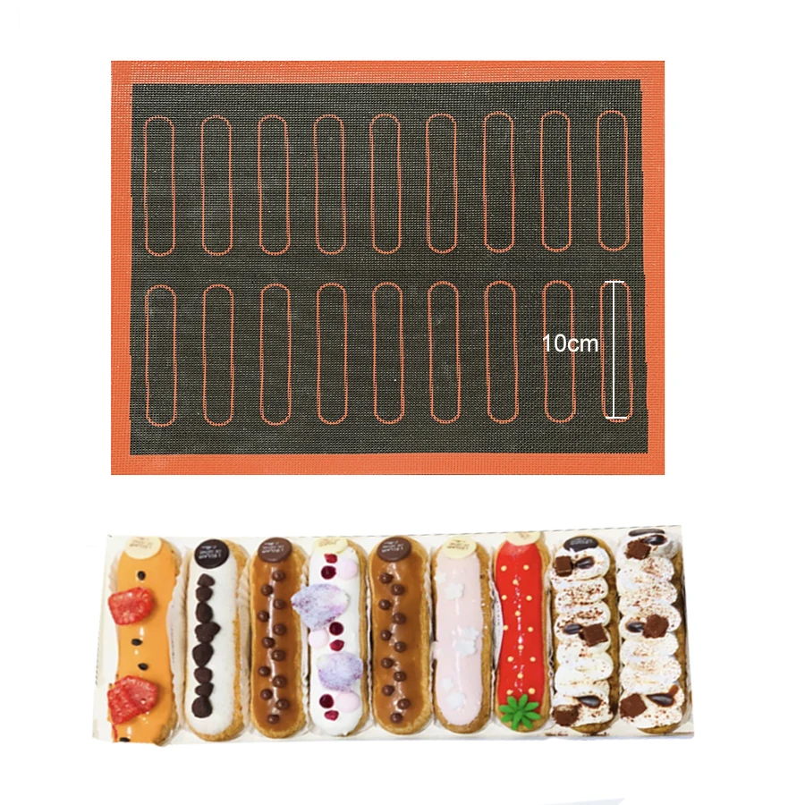 Силиконовый коврик 18 Eclair для выпечки антипригарная буфая перфорированная
