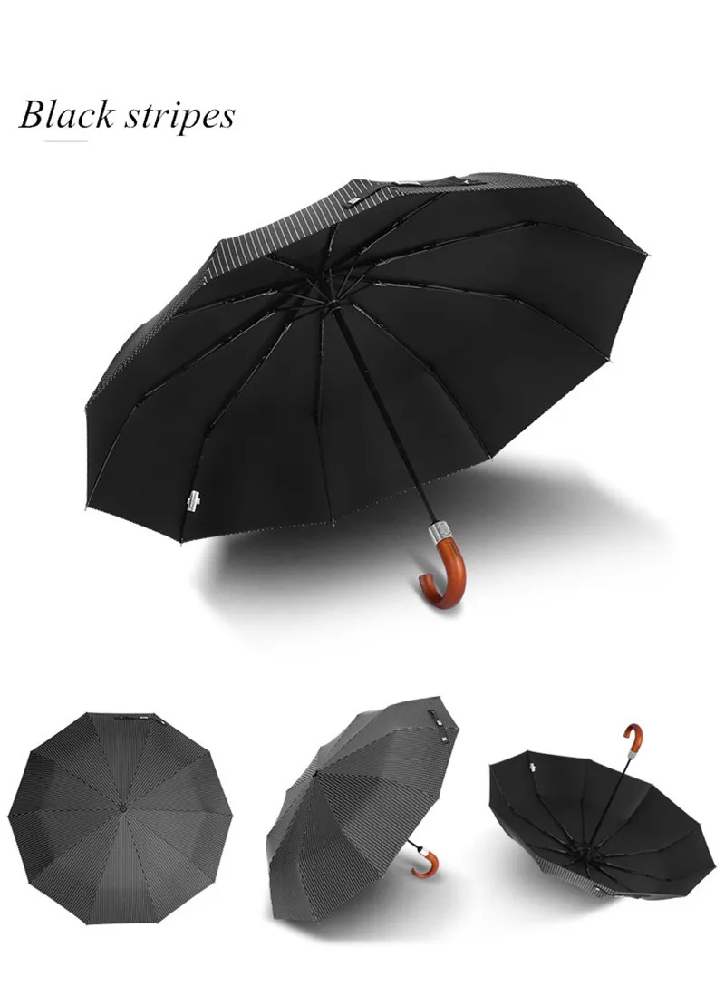 LOEDAUKNOW бренд мужской зонтик 10 к ветрозащитная деревянная ручка большие мужские зонты, дождь качество Классический Бизнес Paraguas