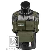 KRYDEX – gilet tactique militaire MK3, équipement de poitrine, Mini spirite Airsoft, pour la chasse, Ranger, avec pochette pour Magazine