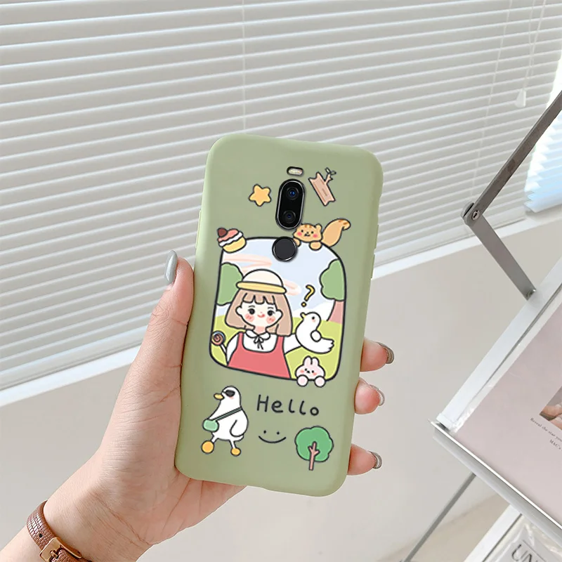 Cute Animal Pattern Phone Cover For Meizu X8 Case Cartoon Soft Silicone Painted Shell Shockproof Protection Bags 