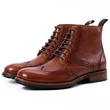 Mens Chelsea Boots Autumn Genuine Leather Ankle Boots British Fashion Lace-Up Cowboy Boots Casual Men's Dress Shoes Mens Chelsea Boots Autumn Genuine Leather Ankle Boots British Fashion Lace-Up Cowboy Boots Casual Men's Dress Shoes