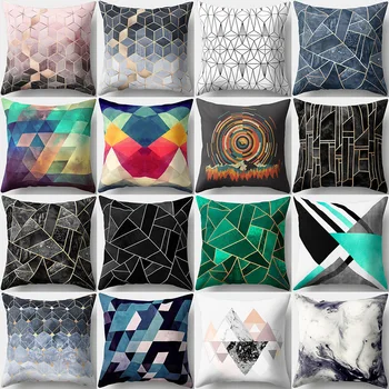 

Geometric Warm Home Sofa Car Office Pillow Pillowcase Custom You Picture LOGO Photo Diy One-sided Customized Furniture B0310