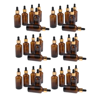 

Amber Glass Dropper Bottles (30mL) with Glass Droppers - Pack of 36 Pieces