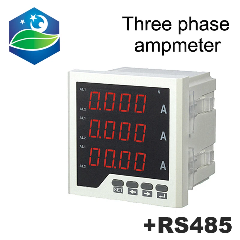 three phase digital ampere meter LED current meter ammeter Class 0.5