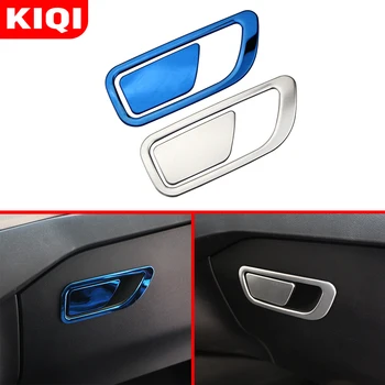 

KIQI Stainless Steel 2pcs Gloves Box Handle Buckle Cover Copilot Glove Storage Box Trim Sticker for Ford Focus 2019 2020