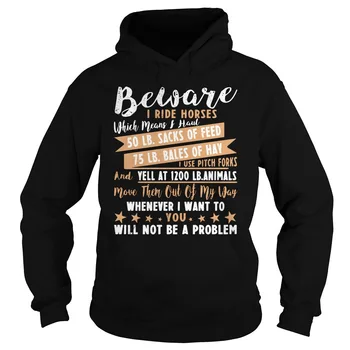 

Beware I Ride Horses Unisex Hoodie
