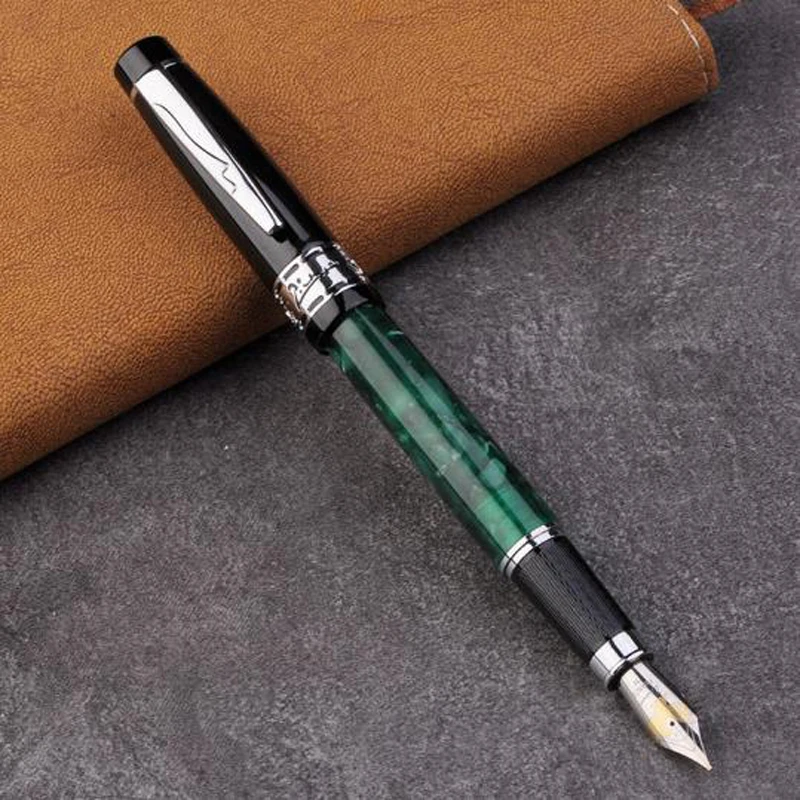 Picasso Pimio 915 Green Marble Celluloid Medium Nib 0.7MM 22KGP Fountain Pen Professional Office School Stationery Tool Writing
