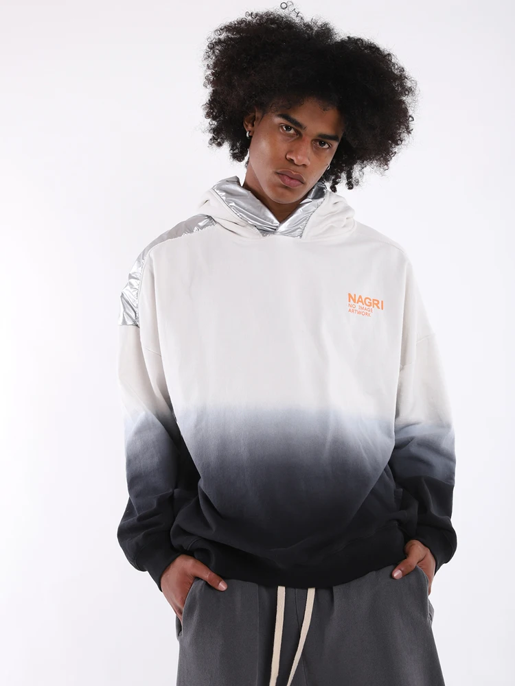 OSCN7 High Street Casual Print Loose Hoodie Men Fall Fashion Streetwear Harajuku Oversize Hooded Sweatshirt Mens H19171