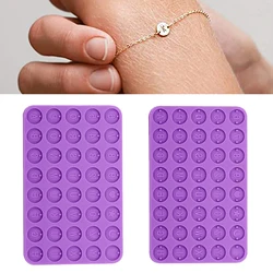 Disques ronds en Silicone avec lettres et chiffres, moule Alphabet pour pendentifs de perles, pour bricolage, Bracelet en résine, accessoires pour la fabrication de bijoux