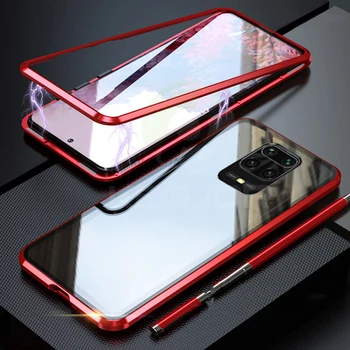 

360 Full Body Case For Xiaomi Redmi Note 9 Pro Max Note9 Mi Note 9S Case double sided Tempered Glass Flip Cover Magnet Magnetic