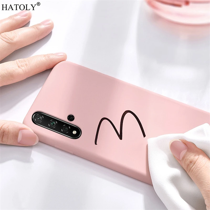 Чехол для Huawei Nova 5T чехол резиновый телефона защитный мягкий жидкий силиконовый