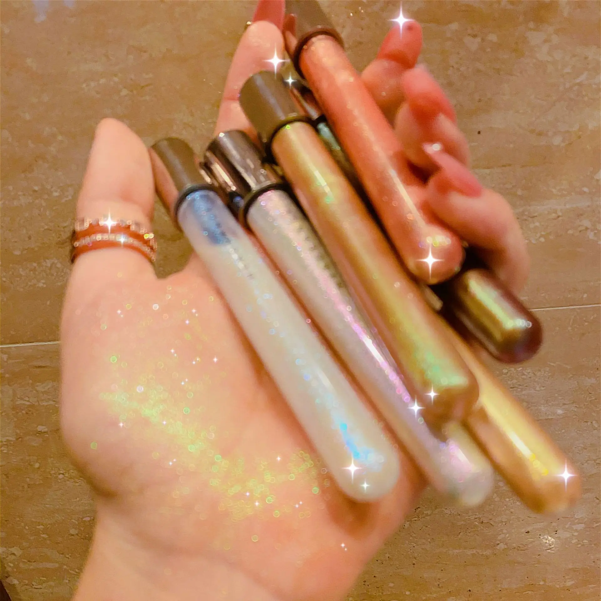 

New Highlighter Illuminating Highlighter Cream Primer Shimmer Face Highlighter Makeup Contouring Glow Liquid Highlighter