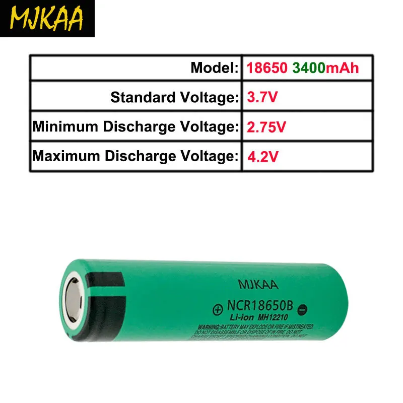 2 шт. MJKAA 3 7 V 3400 MAh литий ионная аккумуляторная батарея 18650 + 1 двойное зарядное