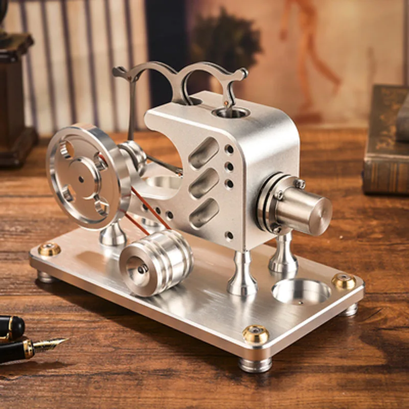 Balance Type Metal Cylinder Stirling Engine Generator, Mini External Gas Turbine Model, Twin Cylinders