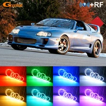 

For Toyota supra MKIV A80 1993-2002 BT App RF Remote Control Multi-Color Ultra bright RGB LED Angel Eyes kit Halo Rings Light