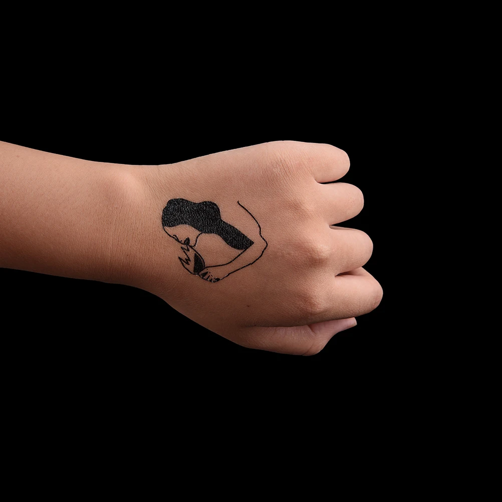 AACAR 6X6 см в старом школьном стиле Обнаженная Питьевая Женская временная татуировка наклейка боди-арт переводная татуировка поддельная татуировка
