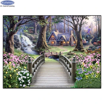 

DIY Diamond Painting Landscape Garden Lodge diamond cross stitch Mosaic home decor 5d art painting wallpaper Diamond Embroidery