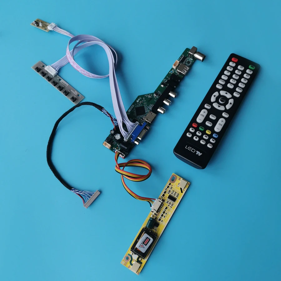 universal controller drive board 2-CCFL VGA USB AV 1024*768 DIY kit display fit LM150X06/LM150X07/LM150X08 20-Pin LVDS | Компьютеры и