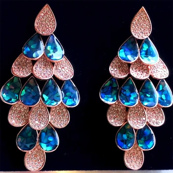 

GODKI Famous Brand Feather SCALE Shell Dangle Earrings Trendy Zircon Wedding Engagement Party Dubai Earrings for women 2019