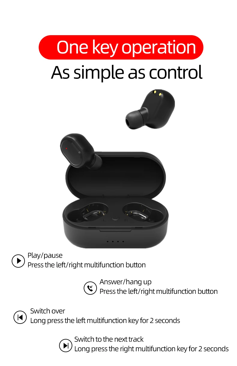 A6s TWS Bluetooth наушники v5.0 PK Redmi Airdots беспроводные наушники стерео гарнитура Мини наушники для Xiaomi iPhone huawei samsung