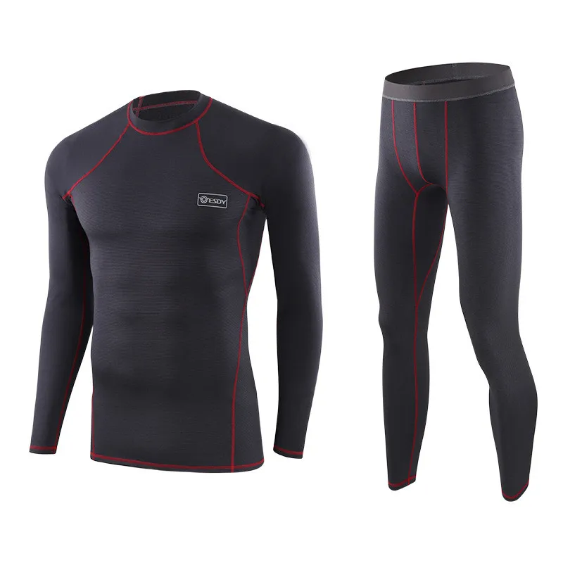 

Men's Thermal Underwear Male Apparel Sets Spring Autumn Warm Clothes Riding Suit Male Hunting Base Layer Hiking Shirts