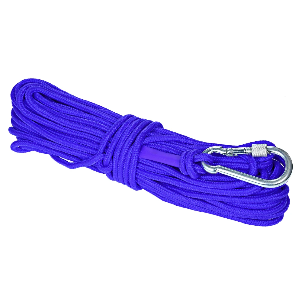 

10M 20M Nylon Fishing Magnet Rope Strap For Fishing Treasure Hunting Neodymium Recovery Magnet Rope with carabiner