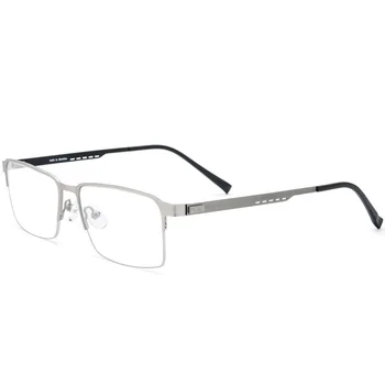 

Men Big Oversize Square Half Rim Titanium Alloy Myopia Presbyopia Glasses Frame Man Light Metal Spring Hinge Optical Eyeglasses