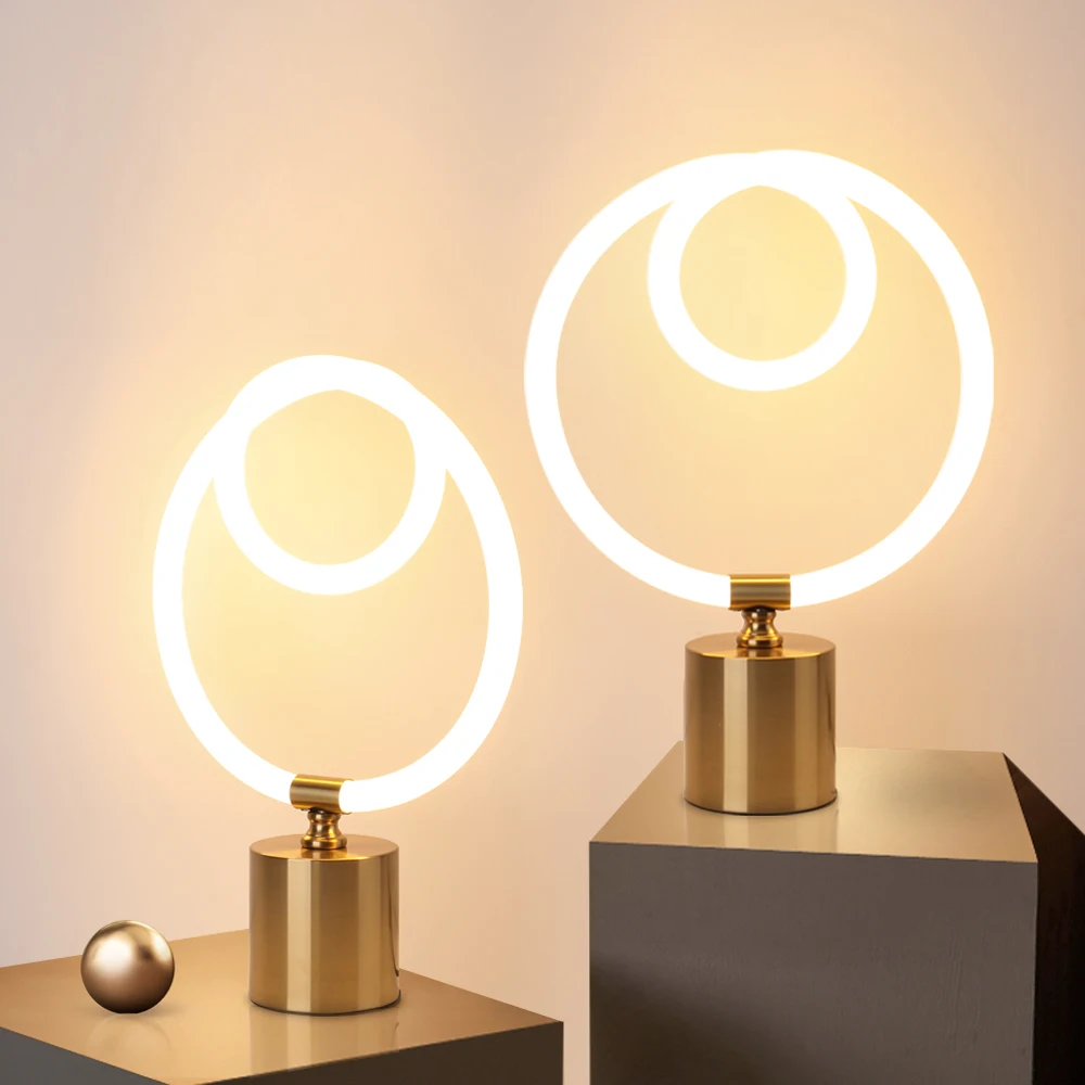 US $118.74 Postmodern Table Lamps 360 Lighting Decoration 12W LED Desk Lights Bedside Study Desk Reading Light Indoor
