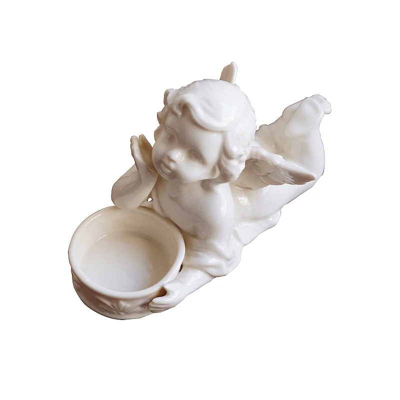 

European archaic angel art Candlestick setting dining table northern Europe romantic setting candle decoration